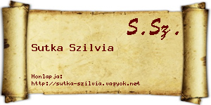 Sutka Szilvia névjegykártya